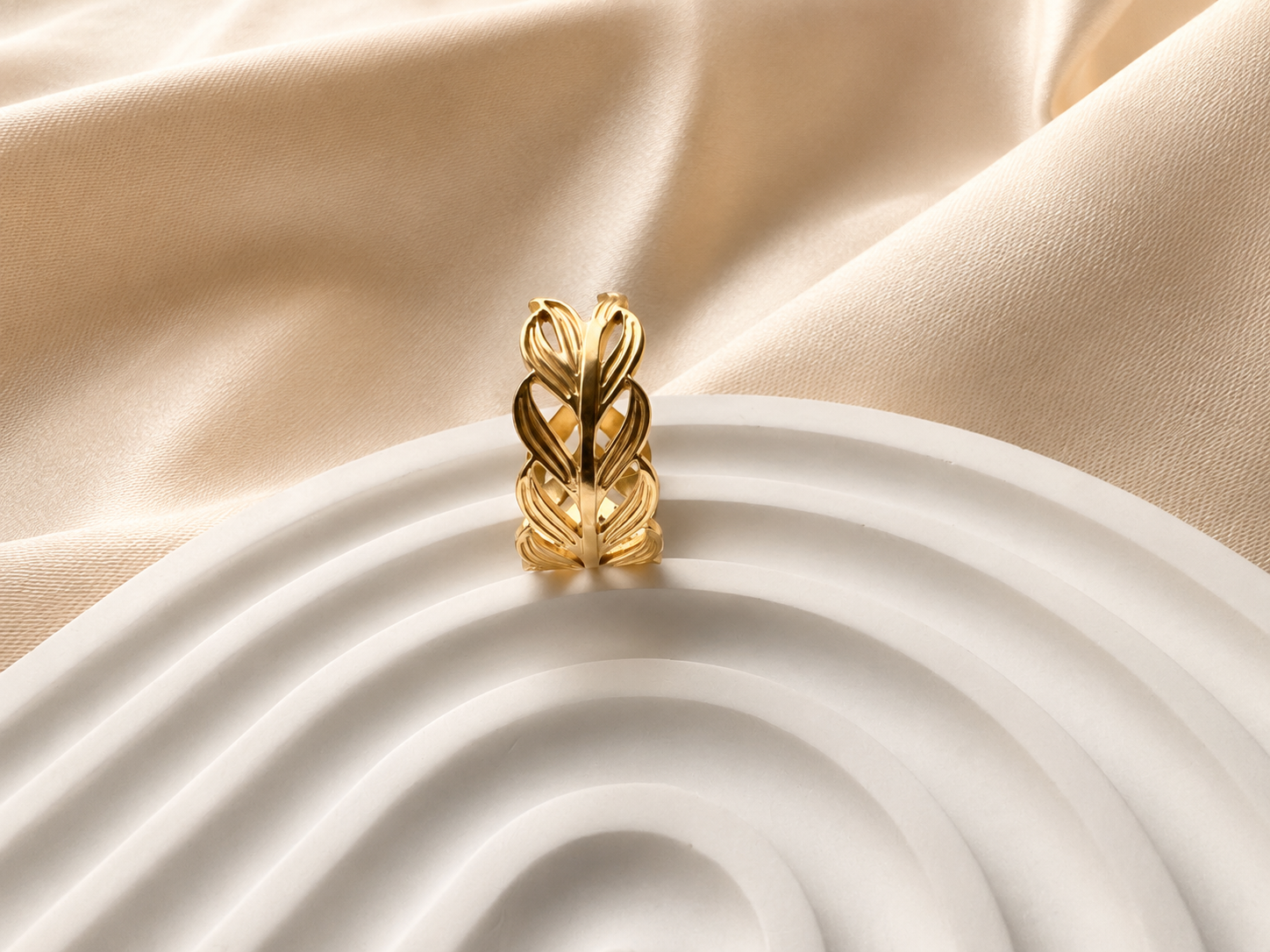 Nawal – Bague Feuillage Royal